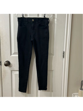 American Eagle 360° super stretch jeans black size 6 stretchy skinny leg comfy